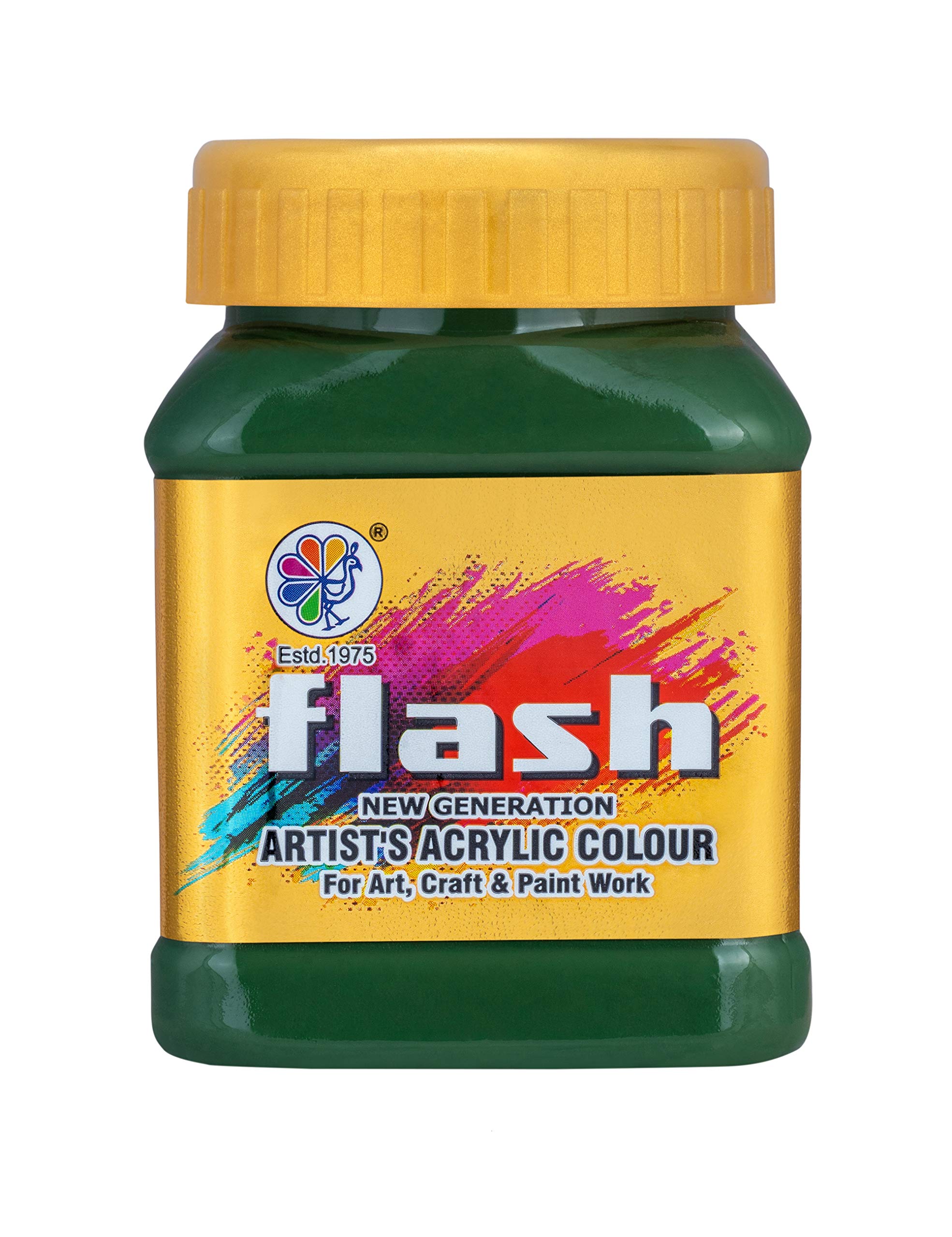 Flash Acrylic Colour (Sap Green, 200 ml) : Amazon.in: Home & Kitchen